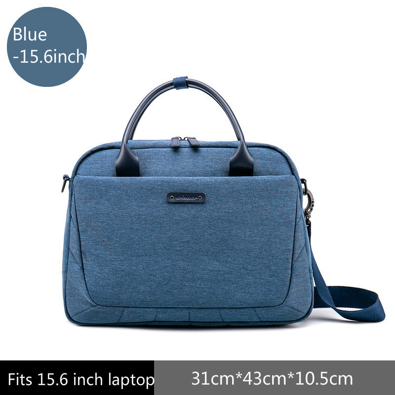 Briefcases Women Handbags Work Office Laptop Bags For Men Business Shoulder Messenger Bag Travel Bags Briefcase: Blue 15.6inch