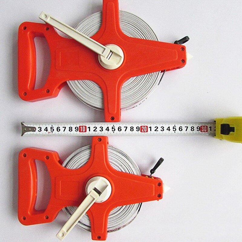 30M/100Ft 50M/165Ft Fiberglass Tape Measure Meter Open Fiberglass Tape Measure Inch Metric Scale Impact Measure Tools
