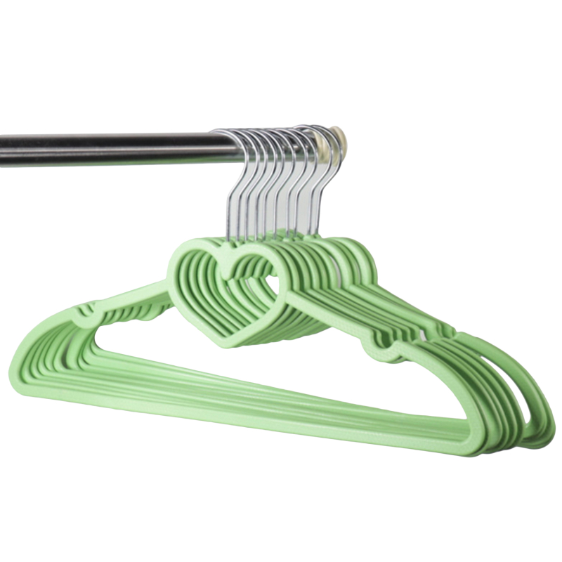 10 Stuks Kleding Hanger Durablor Volwassen Kinderen Kleding Opknoping Benodigdheden (Roze) E Abs Hart Patroon Jas F: Licht Geel
