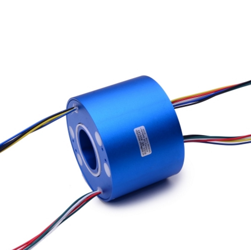 1PCS 2/4/6/8/12ch Wires 2A 10A Hollow Shaft Slip Ring Hole 5-38.1mm D22-99mm Conductive Rotary Joint Electric Slipring Connector