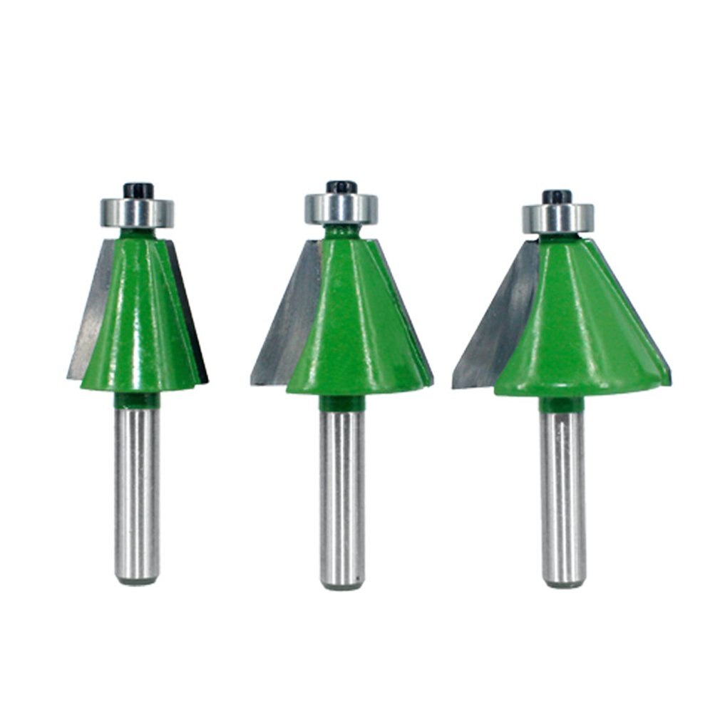 3 Stks/set Schacht Chamfer Frees 15 22.5 30 Graden Frees Voor Hout Woodorking Bit Machine Tool