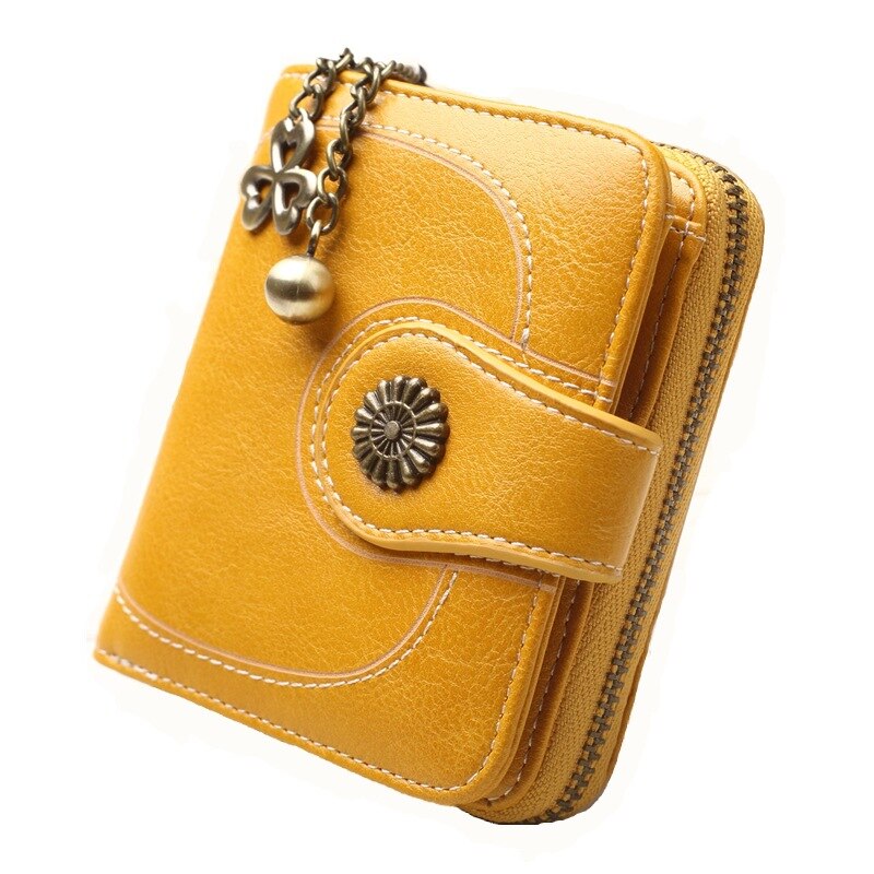 Large Capacity Women Wallets Pu Leather Female Purses Long Clutch Multifunctional Zipper Hasp Purse Phone Wallet Card Holder: Yellow S