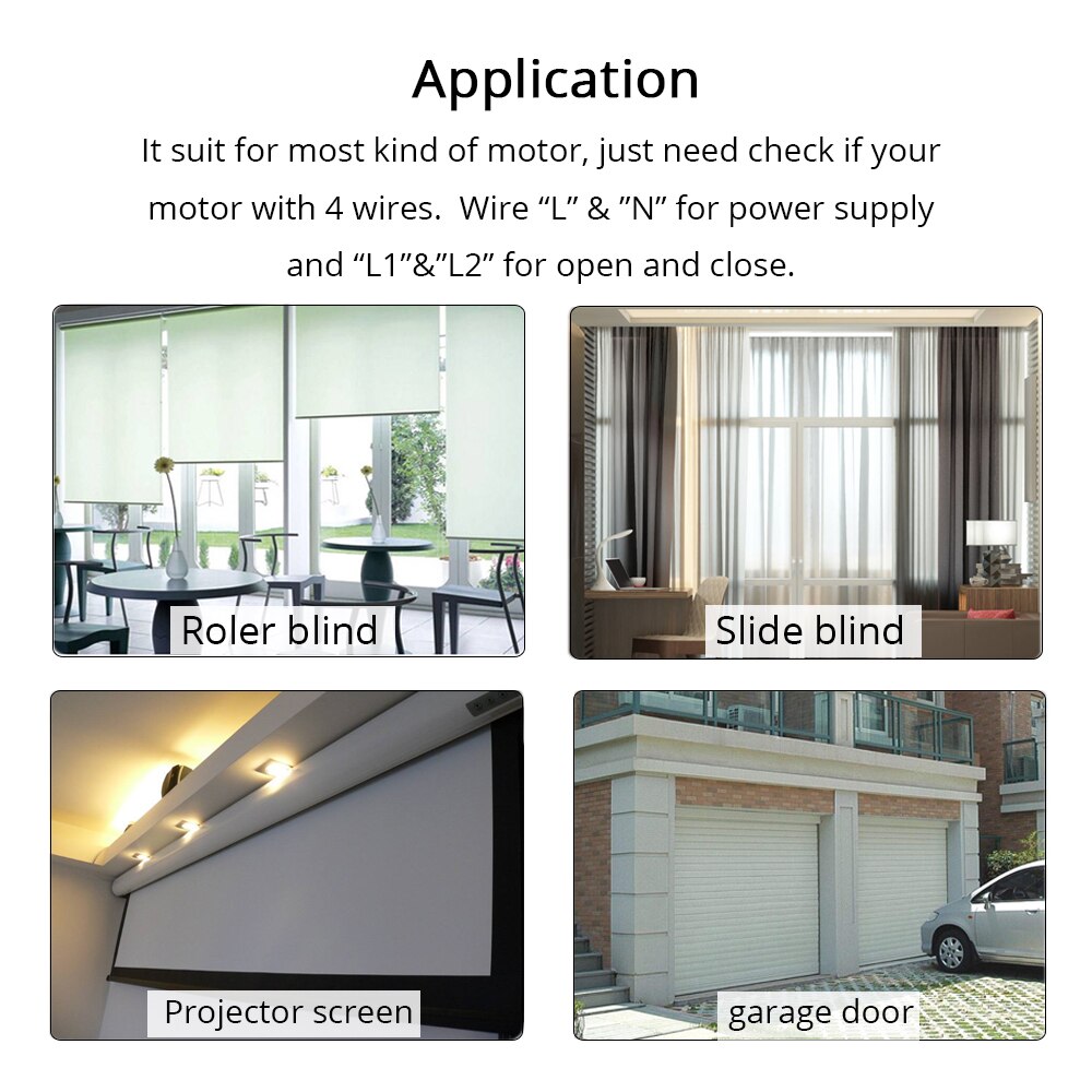 Google Home Alexa Enable WiFi Controlled Curtain Switch Smart Life App Home Automation Remote Control