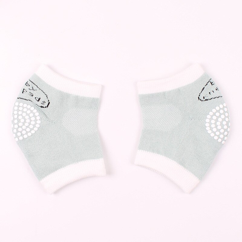 1 Paar Baby Kniebeschermers Antislip Kniebeschermers Kids Veiligheid Kruipen Elleboog Kussen Baby Peuter Knieschijf Bescherming Baby been Warmer: Licht Groen