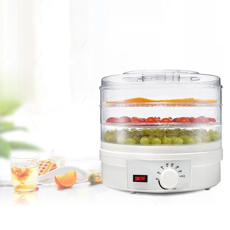 350w 3 -lags madtørrer bordplade mad dehydrator maskine med temperaturkontrol bpa fri til ryk/kød/oksekød/frugt/grøntsager