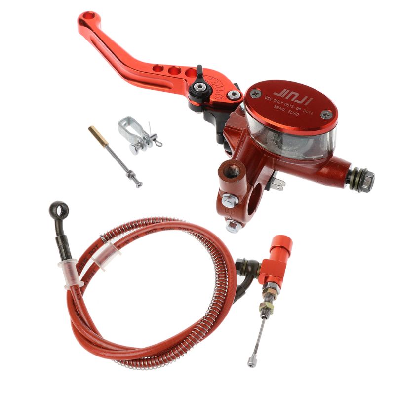 7/8" 22mm Motorcycle CNC Hydraulic Clutch Kit Lever Master Cylinder Knitting Oil Hose 125 ~ 250cc: Orange