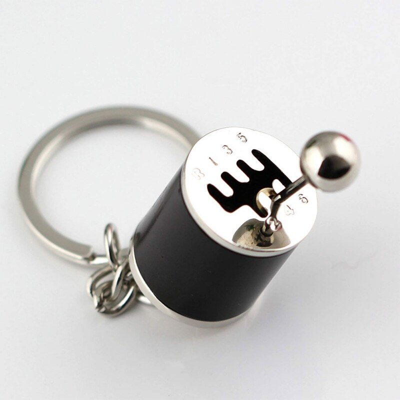 Mini Car Six Speed Removable Transmission Gear Shift Gear Shift Knob Gearbox Keychain Keyring: Black