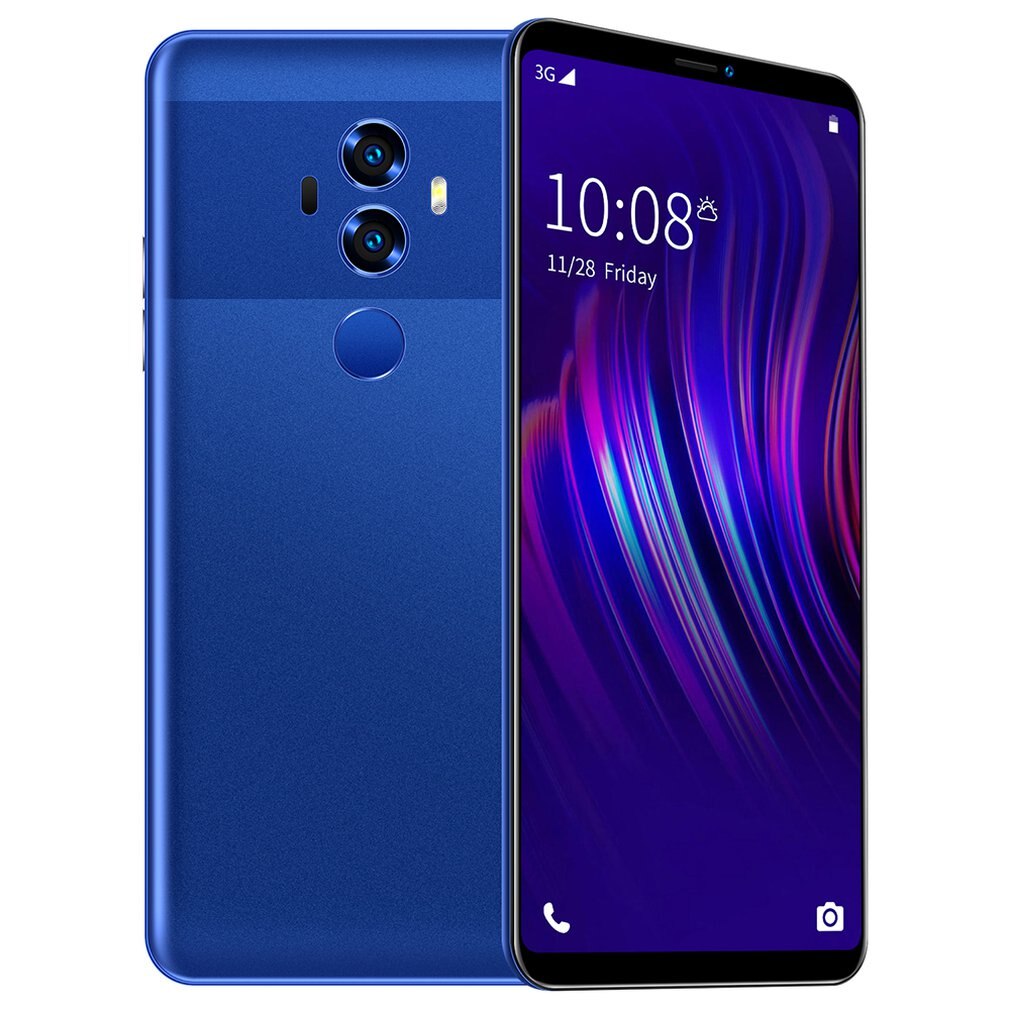 M10 5.8 pouces plein écran Smartphone fort 8 cœurs processeur Smartphone 512 + 4G mémoire Flash Smartphone: Bleu / Euro