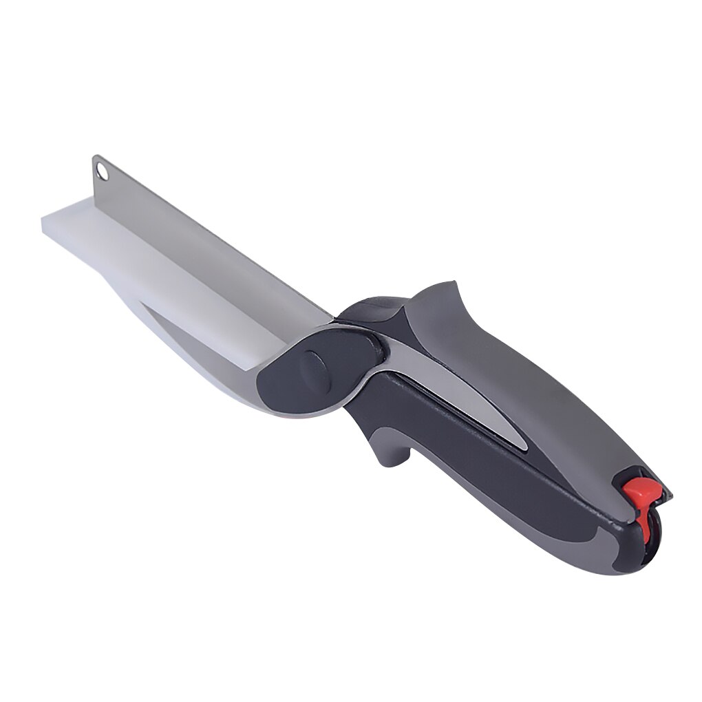 Stainless Steel Kitchen Scissors 2 in 1 Board Chopper Clever Fruit Vegetable Multifunctional: Default Title