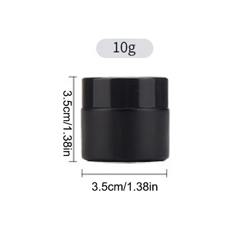 Plastic Lid Empty Jars Black Glass Cream Jar Cosmetic Container 10/30/60g Glass Bottle Make Up Container Travel Cosmetic Jars: Light Grey