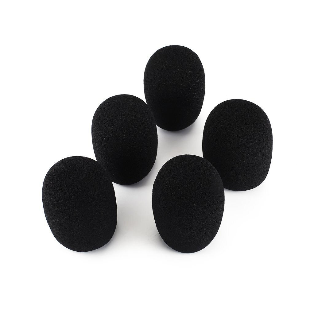 5Pcs Headset Vervanging Foam Microfoon Cover Mic Cover Voorruit Headset Wind Shield Pop Filter Microfoon Cover Foam Onleny/