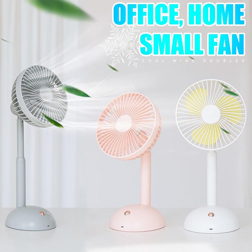 USB Low Noise Smart Home Portable Desk Mini Fan Summer Cool Table Fan 4-Speed Wind Adjustable