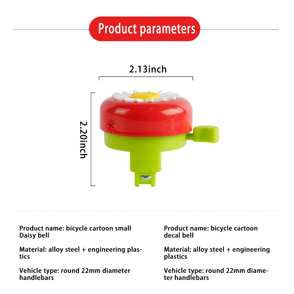 Pierścień rowerowy dzwonek rowerowy alarm rowerowy stokrotka kwiat wielobarwne śmieszne rogi rowerowe wioślarz dzieci dzieci na kierownice