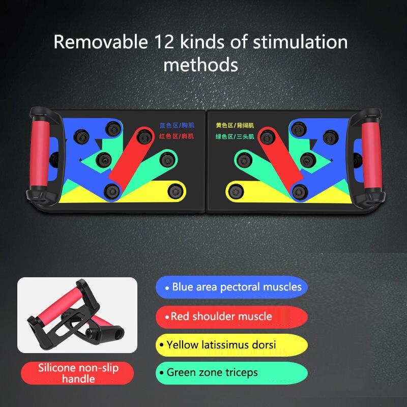 Multifunctional Push-up Board Portable Quick Disassembly Easy To Store Home Fitness Exercise Muscle Training Equipment Bracket: Beige