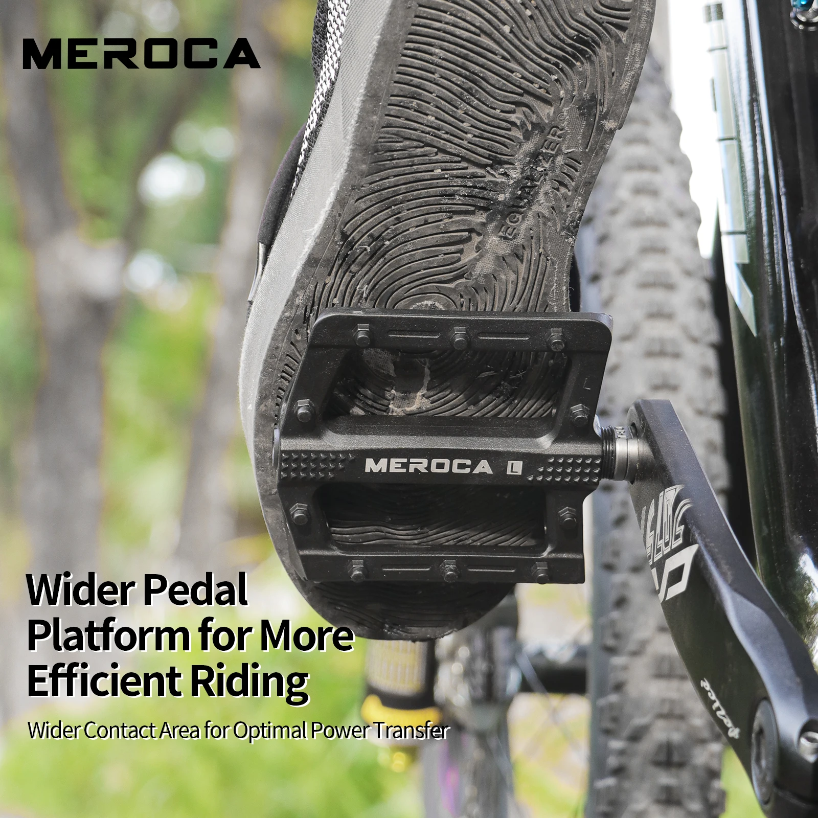 MEROCA Nylon Fietspedaal Verbreed Antislip Mountainbike Pedalen Wegfietspedaal Universeel Fietspedaal