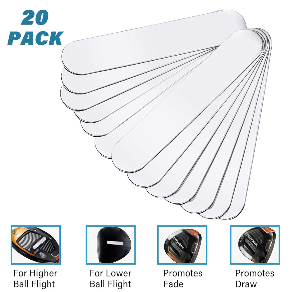 Golf Weighted Lead Tape 20pcs Adhesive Lead Tape Strips Golf Training Equipment Lead Weight Tape for Tennis Racket Iron Putter