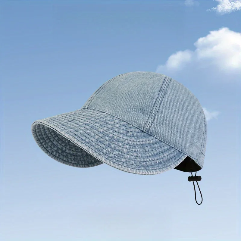 Damen Sommer Fischerhut - Breiter Rand, Faltbarer Sonnenschutz, UV-Schutz, draussen Sport Snapback Kappe: Dunkelgrau