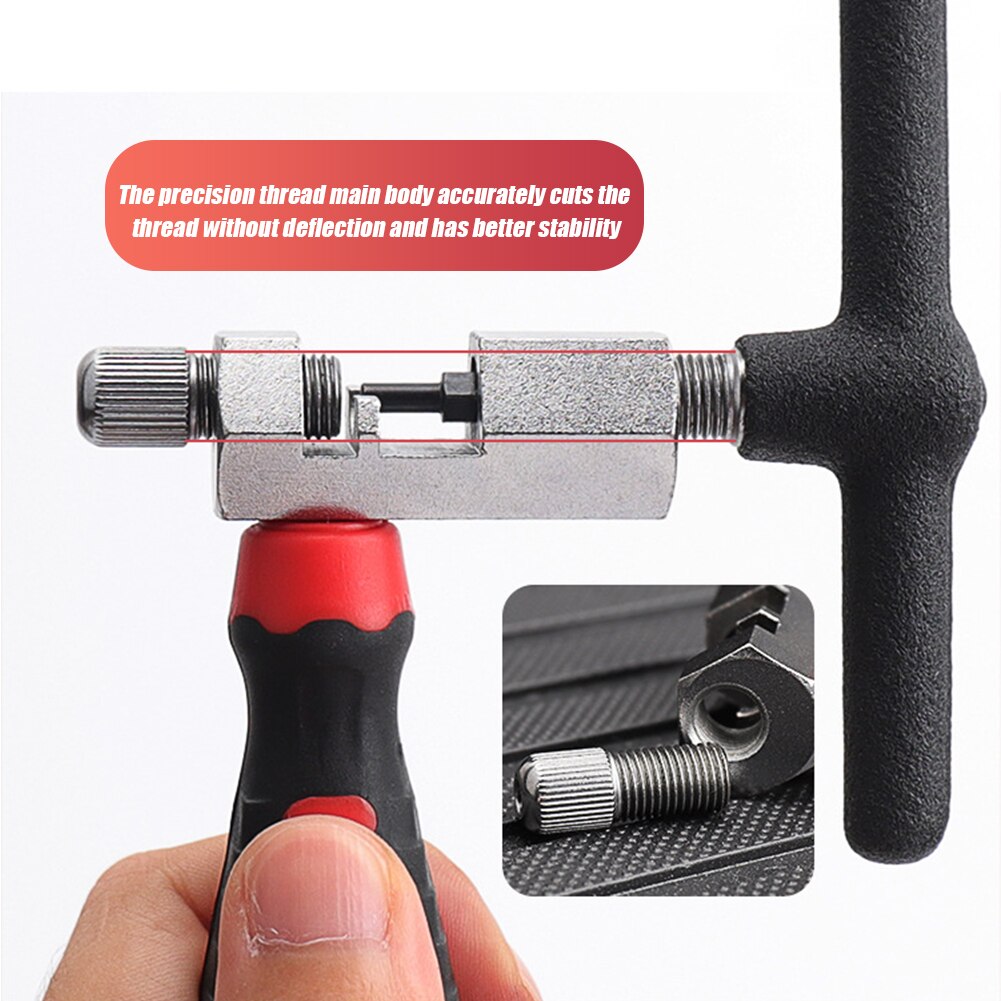 Bicycle Chain Breaker Splitter Cutter Bike Hand Repair Removal Tool Pin Service Tool With Link Hook Spare Breaker Pin