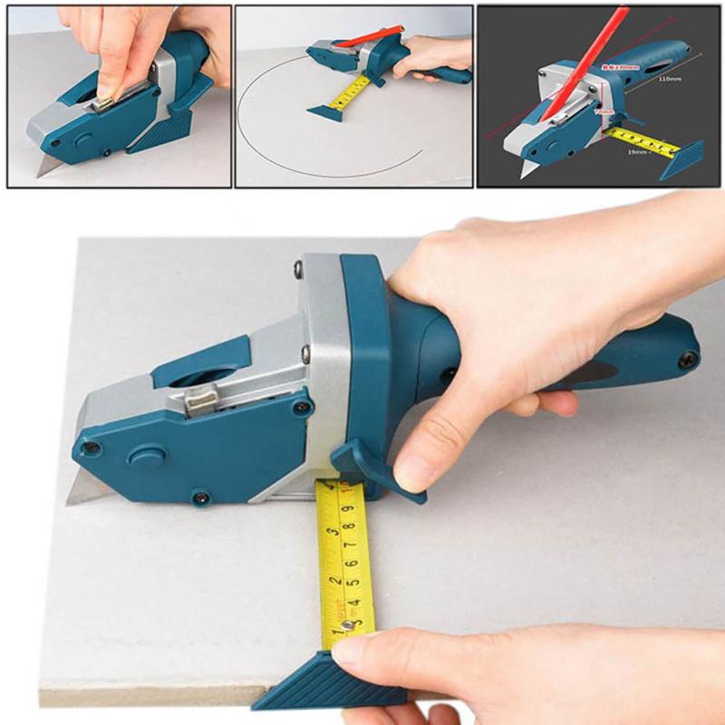 Portable Scribe Gypsum Board Cutter Draw Straight Lines Manual Measure With Scale Woodworking DIY Artifact Tool Drywall Cutting
