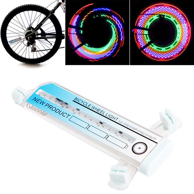 Bicycle Spoke Light Waterproof 32 LED Lights Display Bright Colorful Patterns Full Bicycle Cycling Wheel Change Spoke Light Lamp