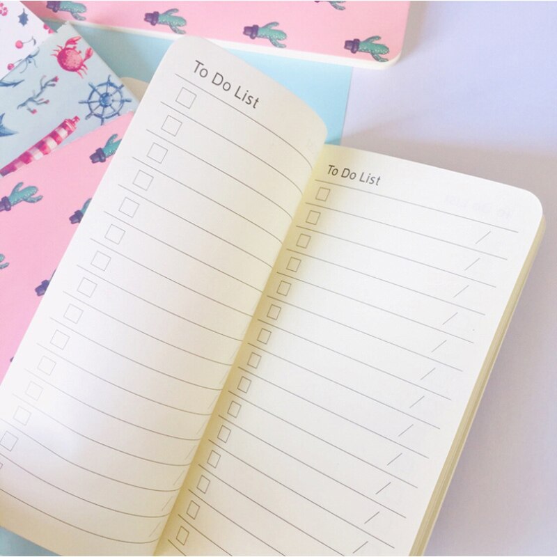 1book Cactus Flamingo Cherry Planner Notebook To Do List School Office Supply Student Stationery Notepad