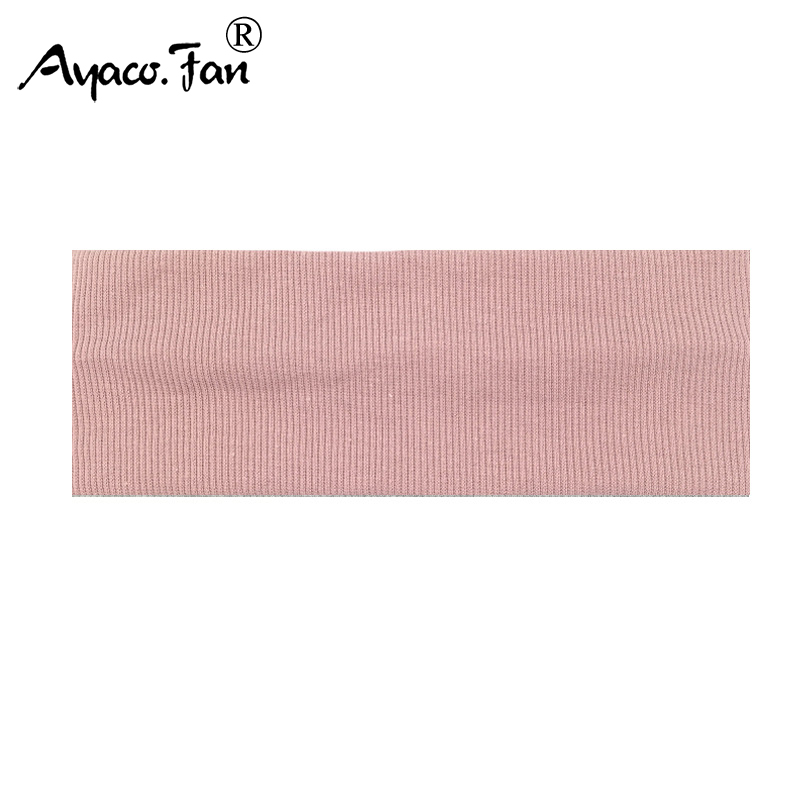 Solid Knitted Headband for Women Girls Autumn Winter Sport Yoga Sweat Uptake Headwear Elastic Hairbands Hair Accessories