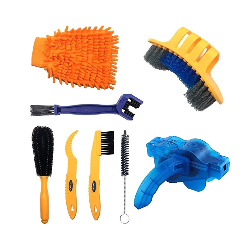 Bicycle Chain Cleaner Scrubber Brushes Mountain Bike Wash Tool Set Cycling Cleaning Kit Bicycle Repair Tools Bicycle Accessories: SET 5