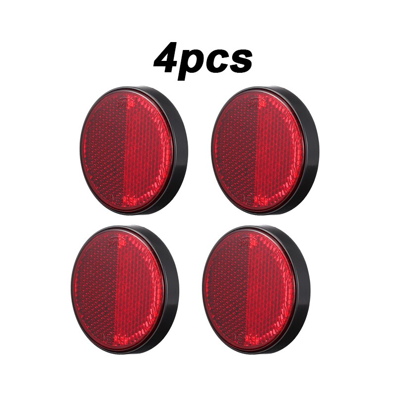 10Pcs Ronde Reflectoren Rood Camper Trailer Universele Motorfiets Rv Caravan Auto Vrachtwagens Side Mark Achter/Tail/Signaal accessoires: 4pcs