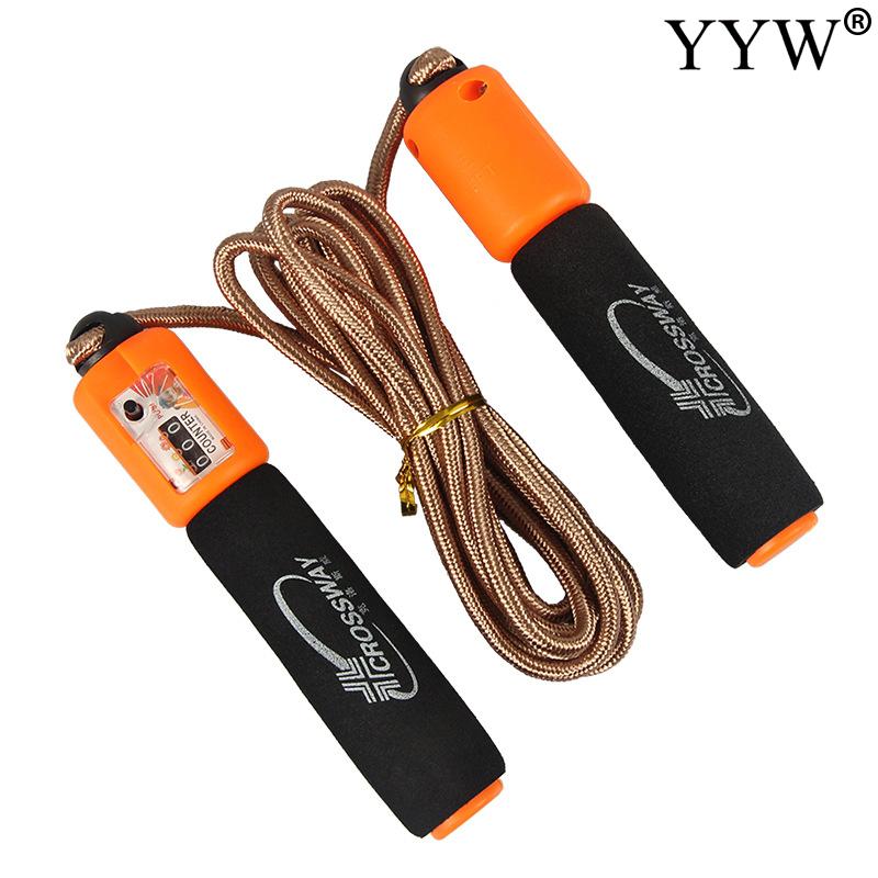 Skipping Rope With Counter Jumping Rope Training Crossfit Jump Rope Workout Equipments Quick Count Skipping Rope Workout Gym: black