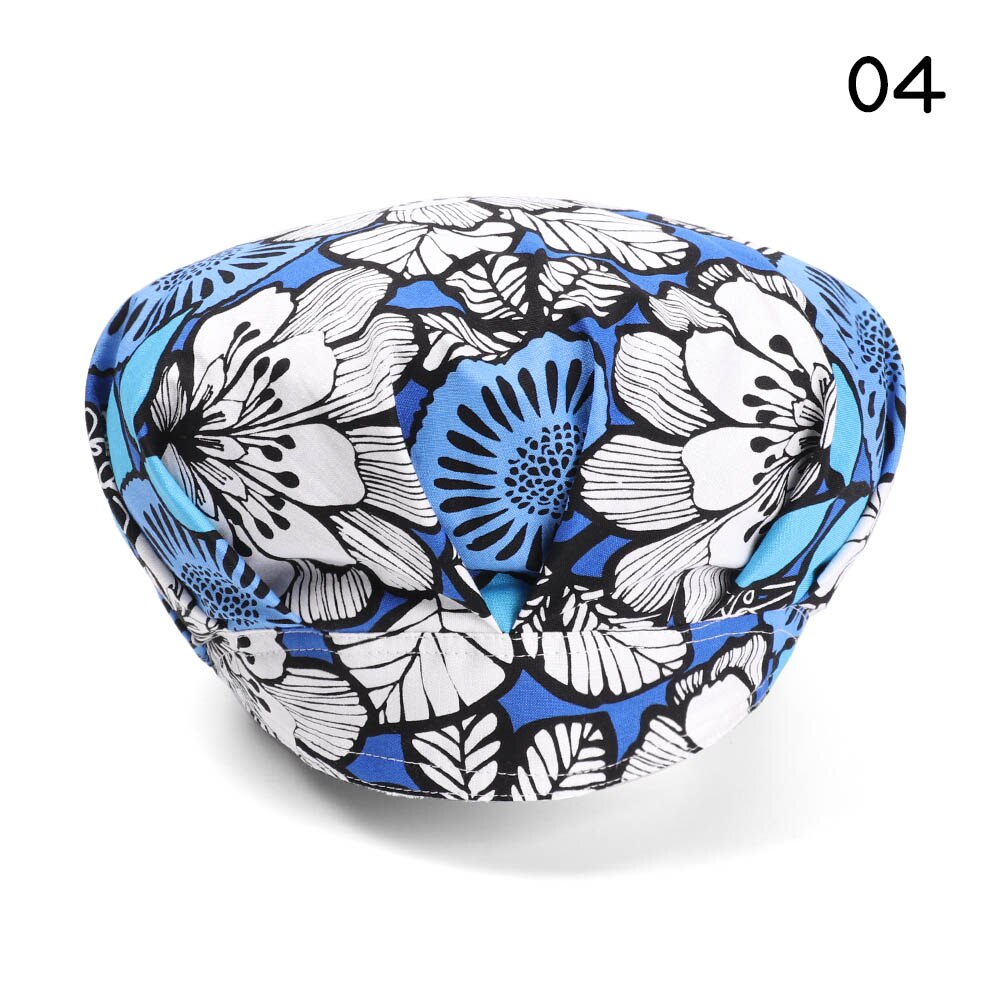 Bloemen Bouffant Sanitaire Hoed Met Zweetband Verstelbare Lus Beanie Hat Solid Mannen Hoed Vrouwen Hoeden Skullies Mutsen: 1-4