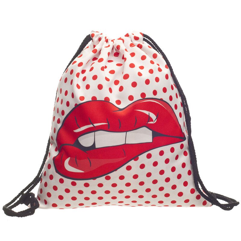 Impression 3D sac à cordon voyage toile dessiner chaîne sac crâne pieuvre motif Harajuku gothique sac à dos cartable