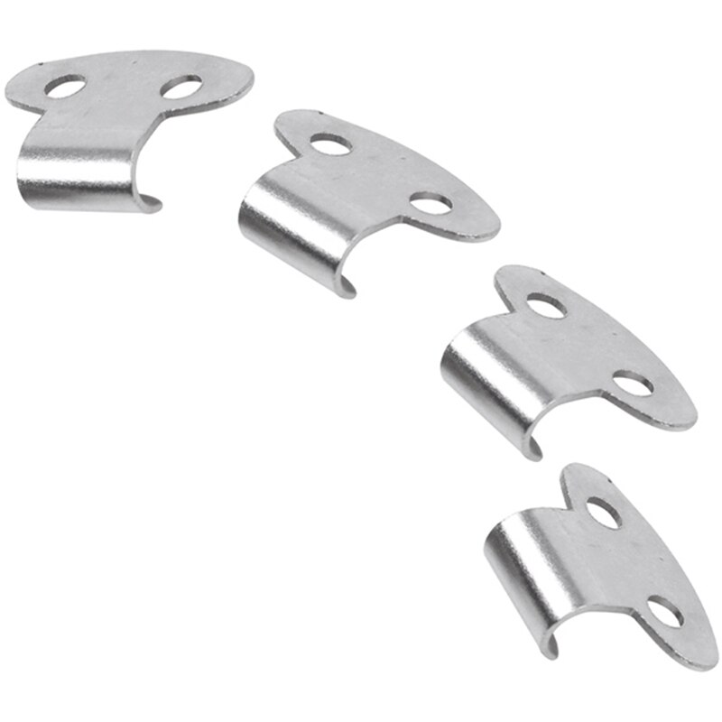 Cabinet Silver Tone Spring Loaded Toggle Switch Latch Hasp 4 pcs