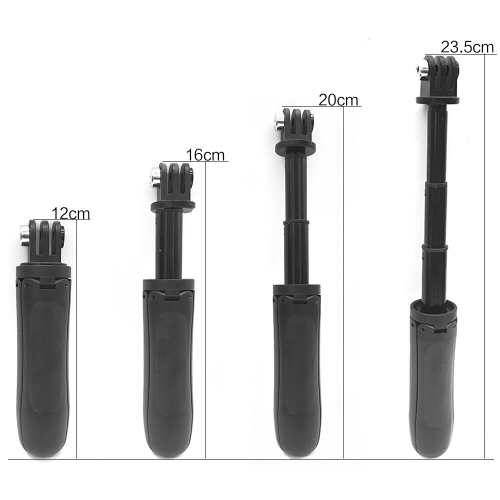 TUYU-Mini trípode de montaje para palo de Selfie, monopié de mano extensible para Gopro Hero 6 5, SJCAM, Xiaomi YI 4k, H9R, Sony, DJI, cámara deportiva