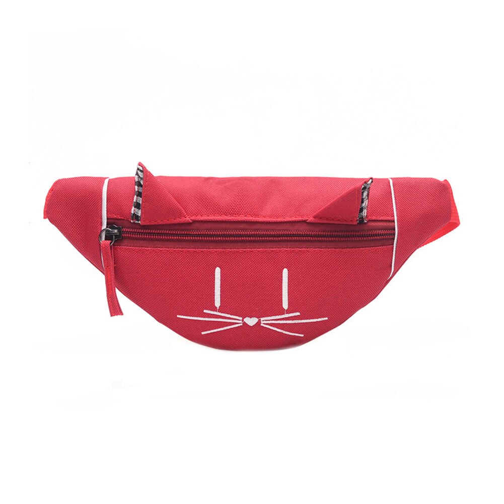 Børn piger talje fanny pack bæltetaske pose hofte bæltetaske rejse sport lille pung 6 farver: Rød