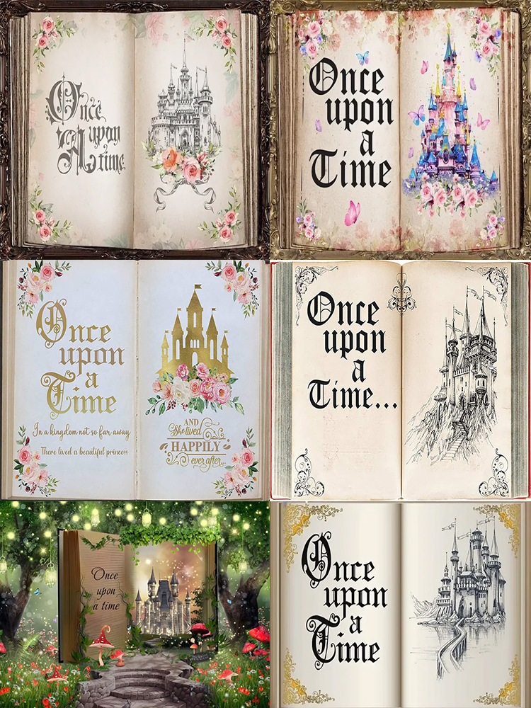 Fairy Tale Books Theme Magic Book Forest Photography Background Storybook Wonderland Romantic Wedding Birthday Decor Supplies