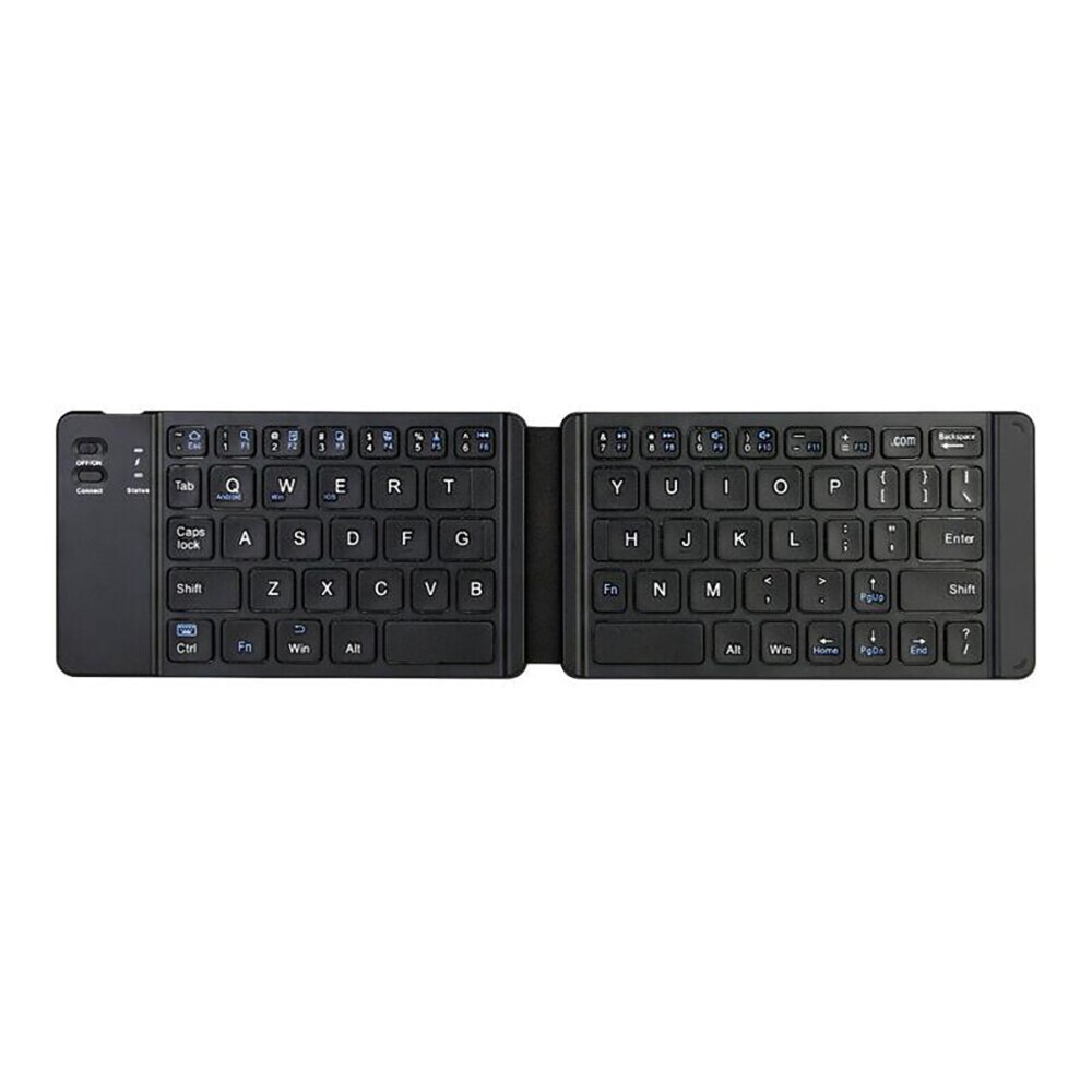 Wireless Folding Bluetooth Keyboard Licht En Handig Bluetooth 3.0 Opvouwbaar Toetsenbord Opvouwbaar Bt Draadloze Toetsenbord Voor Telefoon Laptop: Zwart