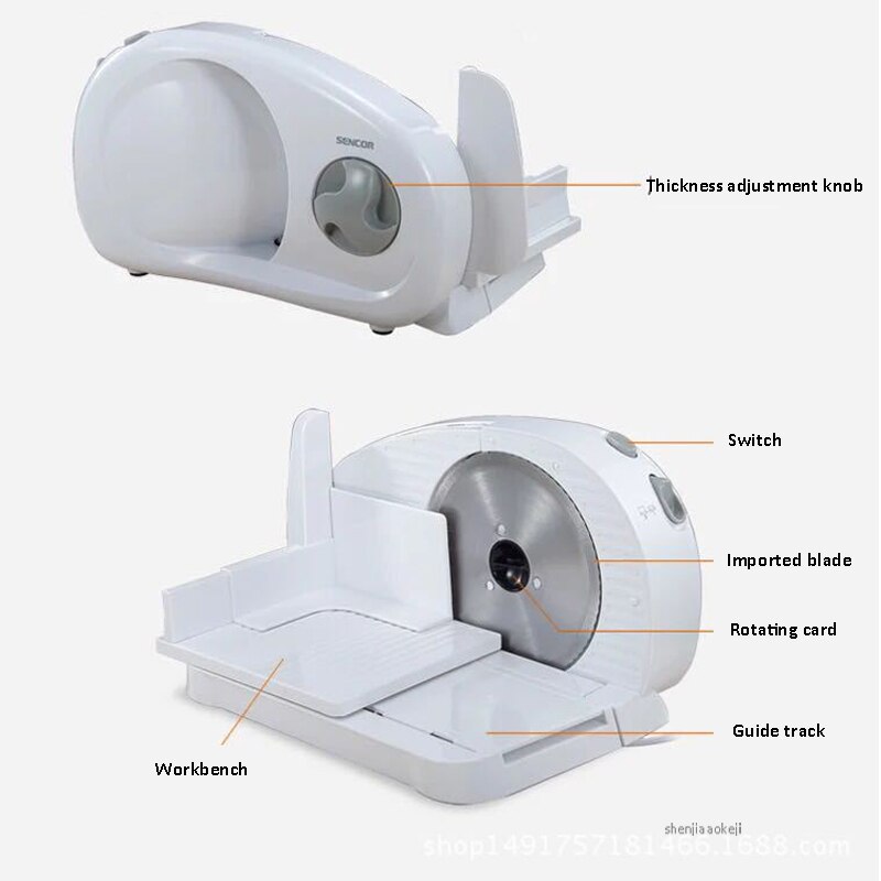 Electric Meat Slicer Features Precision Thickness Control bread toast food slicers cutter for frozen beef vegetable slicing 220V
