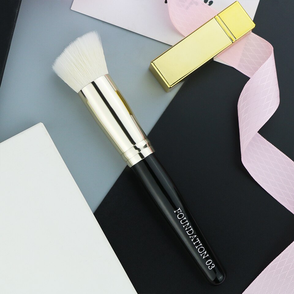 BEILI maquillaje pinceles colorete definidor punteado contorno base 1 pieza suave fibra de lana de pelo de cabra