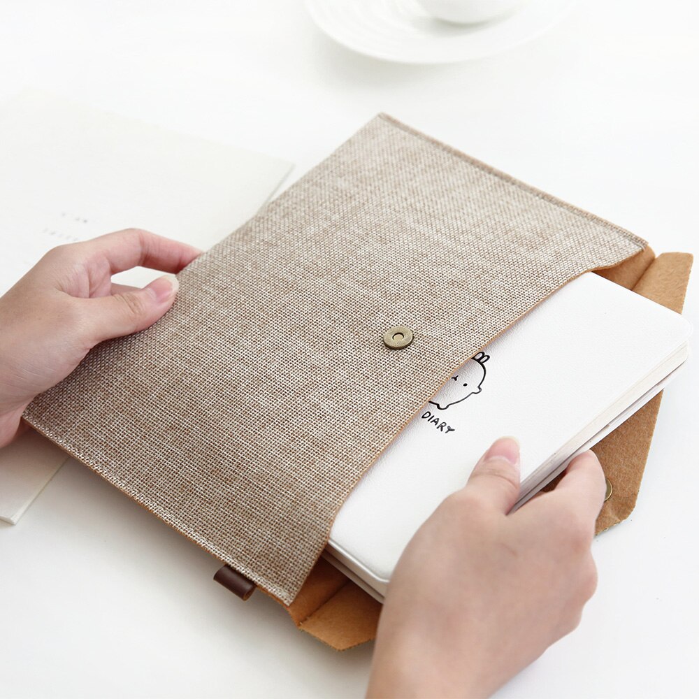 simple learning A4/A5 file folder Imitation cloth sack felt canvas envelope receive bags school office supplies