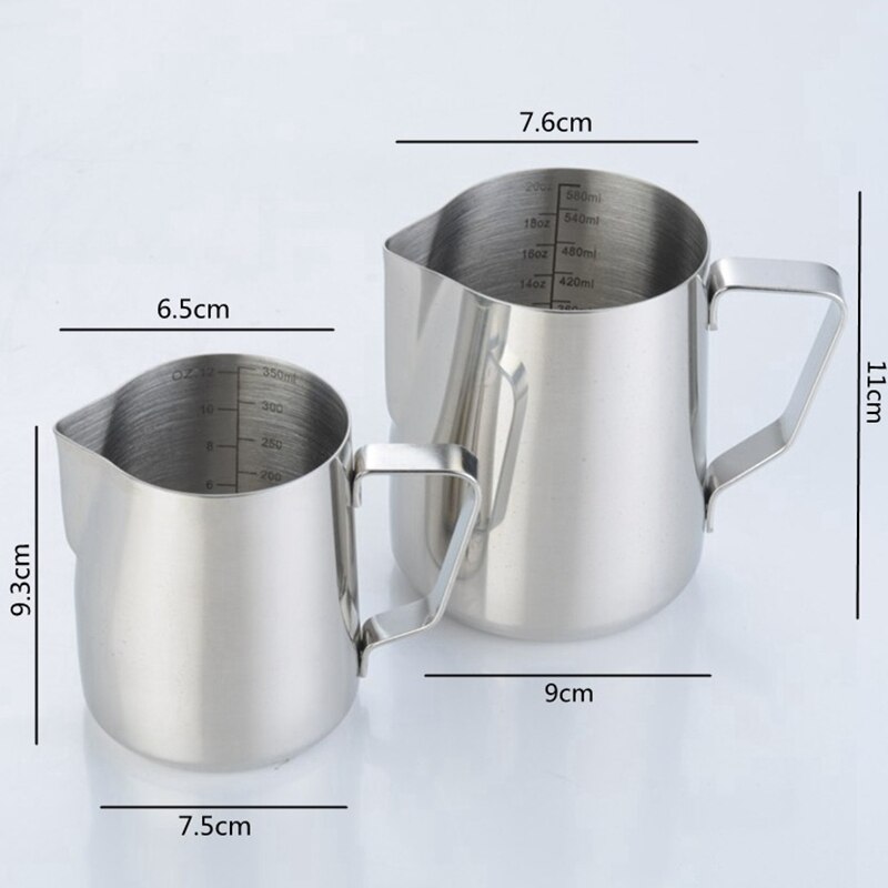 Milk Frothing Pitcher Steaming Pitchers Stainless Steel Milk Coffee Cappuccino Latte Steam Pitchers Milk Jug Cup