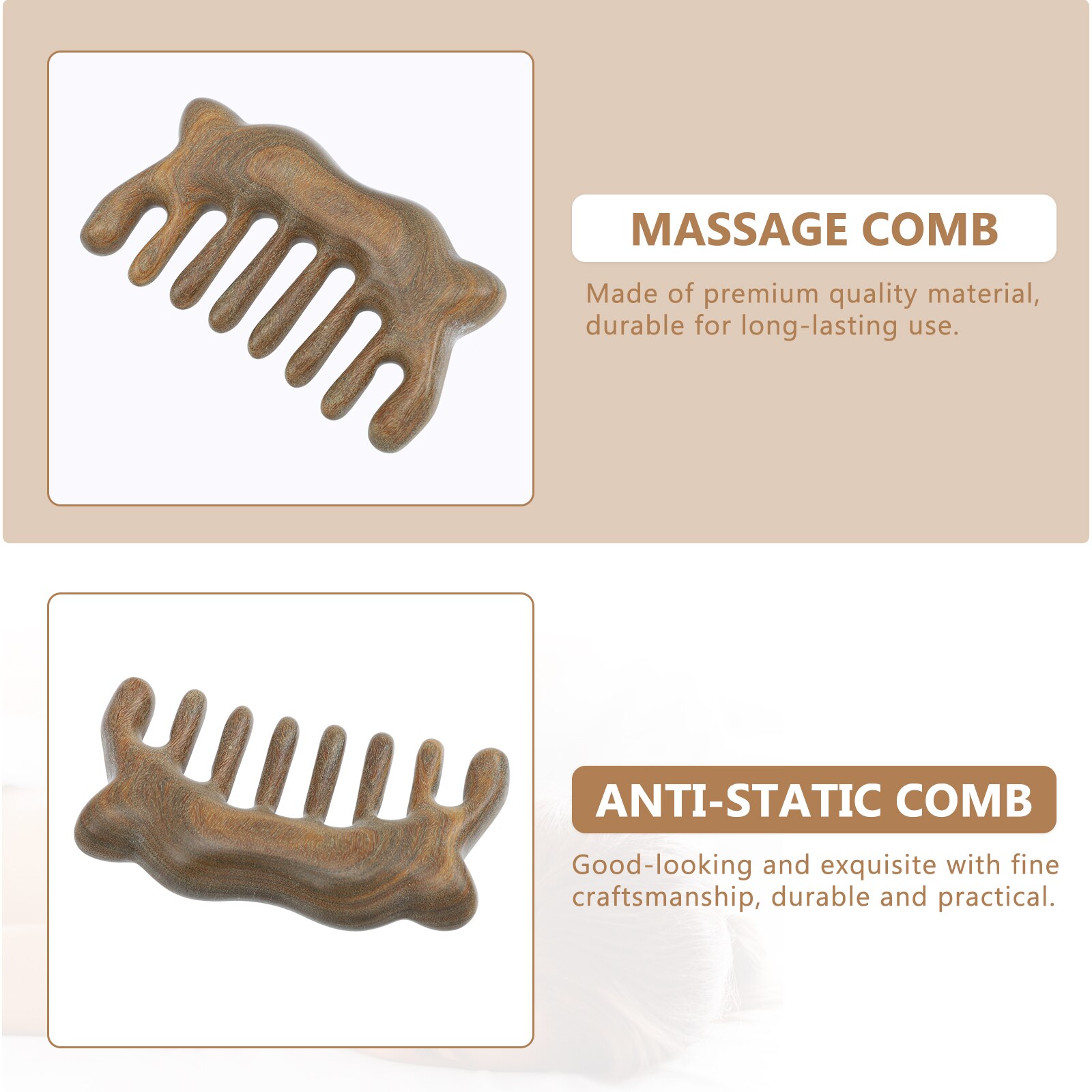 Anti-static Sandalwood Comb Wide Tooth Comb Meridian Wood Comb