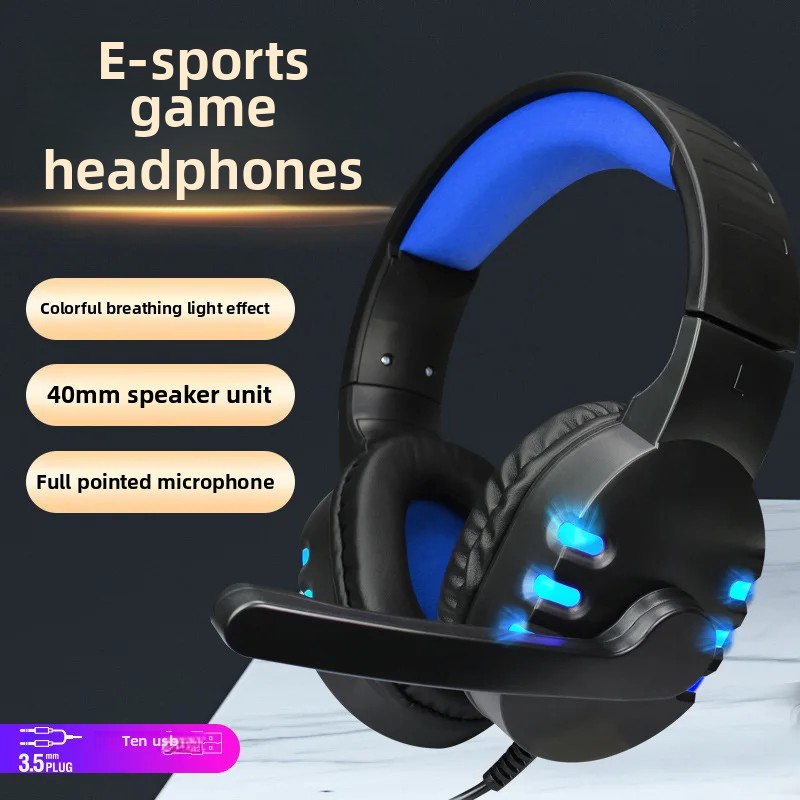 Headset Gaming Headphones with Mic for Desktop Computers Teaching Online Classes Notebook Computers Wearable Comfortable Sound Q