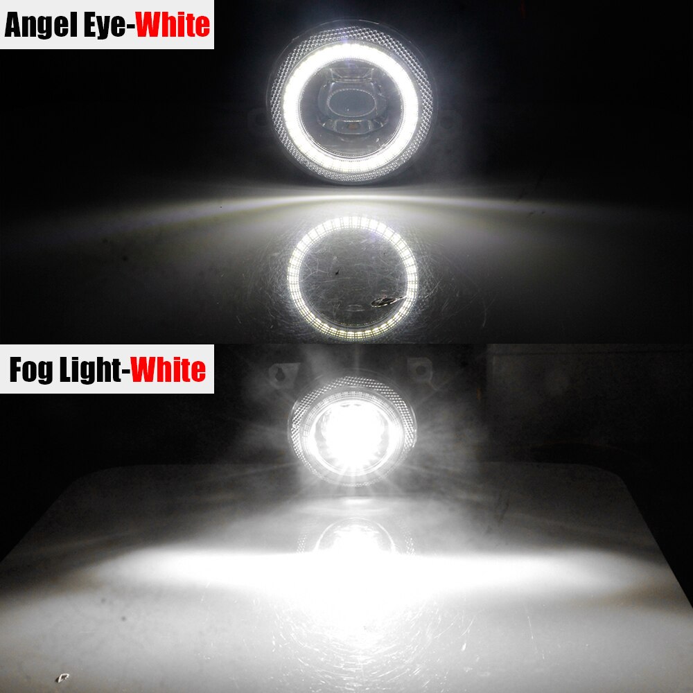 Samochód anioł oko światło przeciwmgielne 30W 8000lm doprowadziło DRL lampa przeciwmgielna 12V dla Subaru leśniczy WRX STI chory Impreza BRZ XV spuścizna Justy Levorg: biały i biały