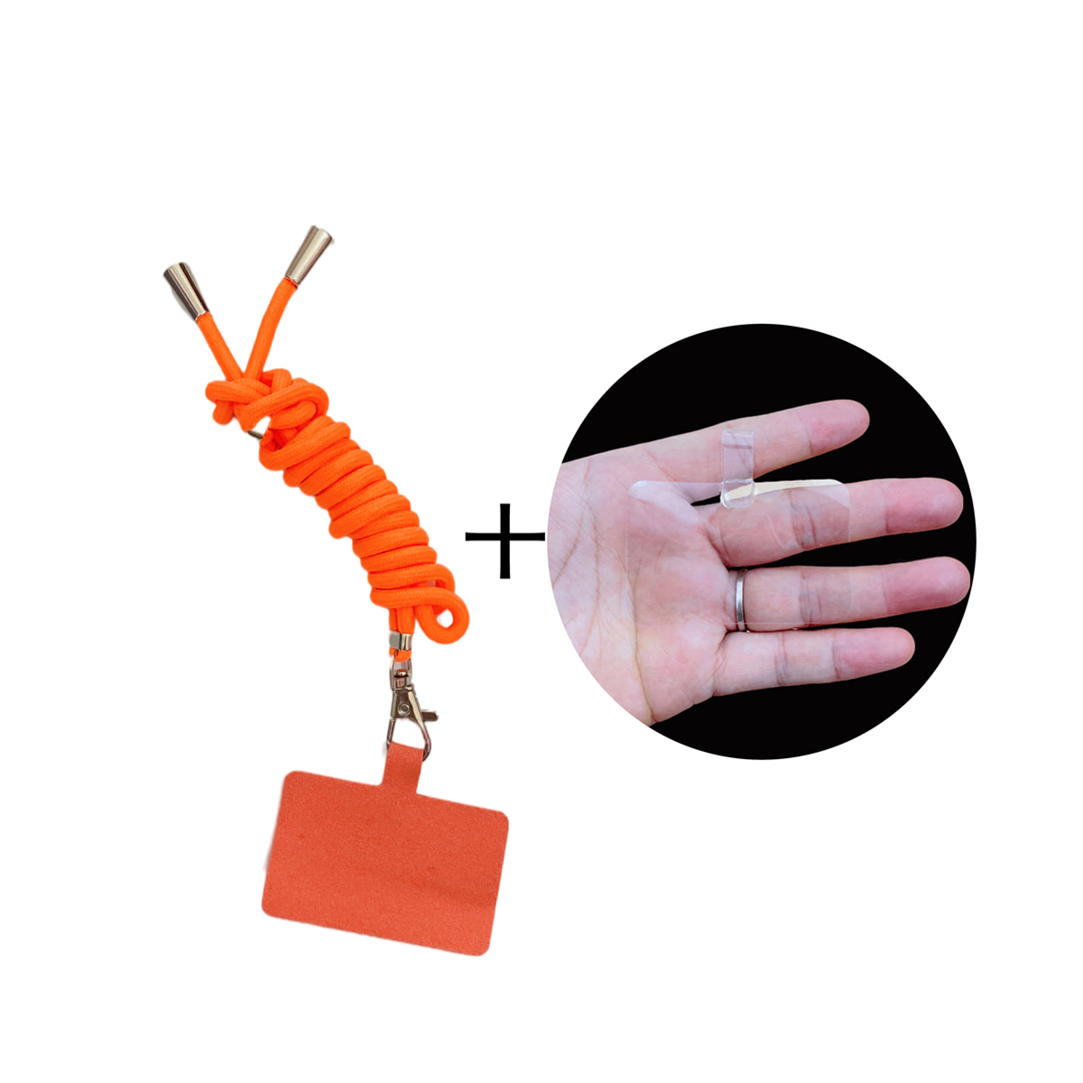 Odpinany regulowany naszyjnik smycz na telefon do telefonu komórkowego nylonowa naszywka Crossbody na szyję zatrzaskowy sznur do zawieszania sznurka: Orange