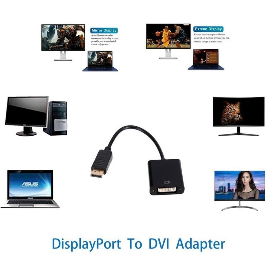 Adattatore da 1080P DP a DVI DisplayPort Display Port a DVI cavo adattatore convertitore da maschio a femmina per Monitor proiettore Display