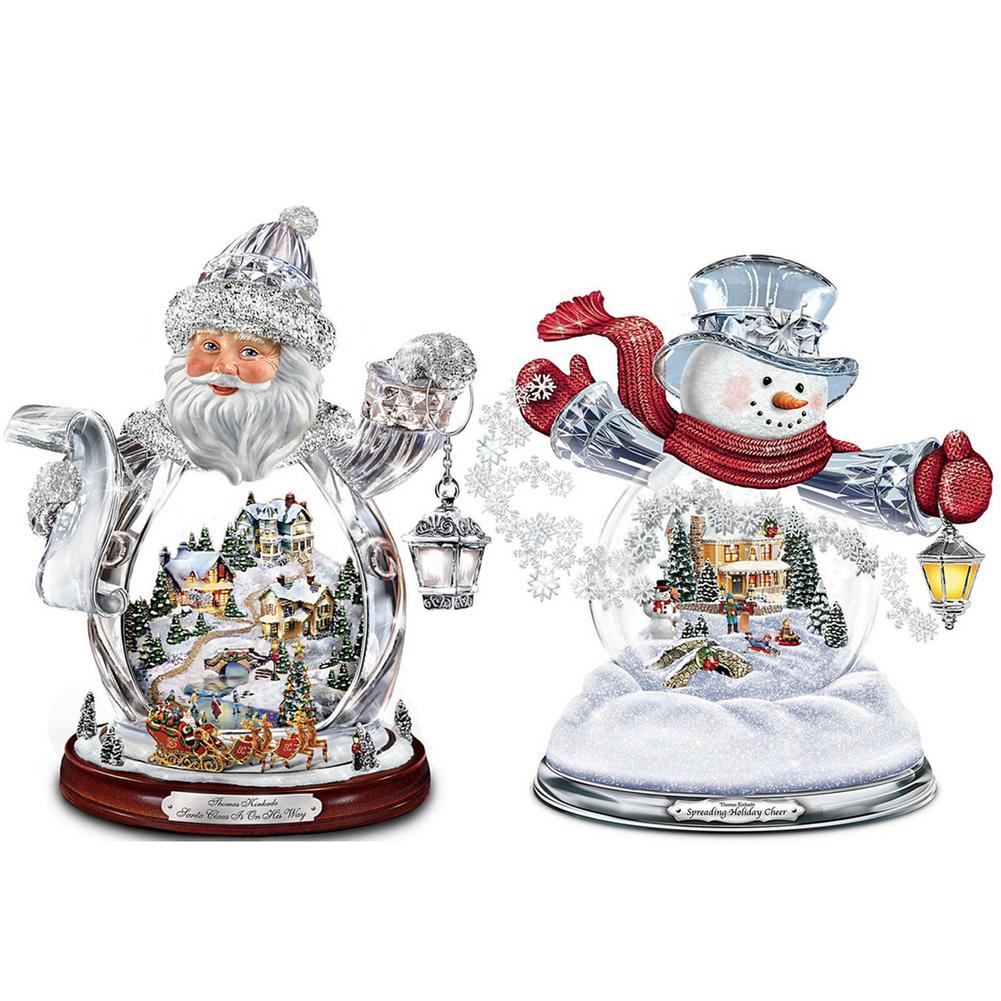 Sneeuwpop Kerstman Sticker Claus Vensterglas Decoratie Waterdichte Muziekdoos Pvc Sticker 20X30Cm 3D Sticker
