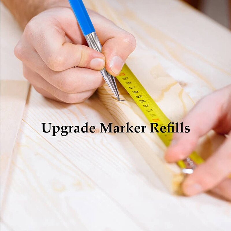 Juego de lápices de carpintero de 9 piezas y 2Mm, núcleo de pluma y herramienta de raspador de carburo, lápiz mecánico, utilizado para dibujar, escribir y bosquejar