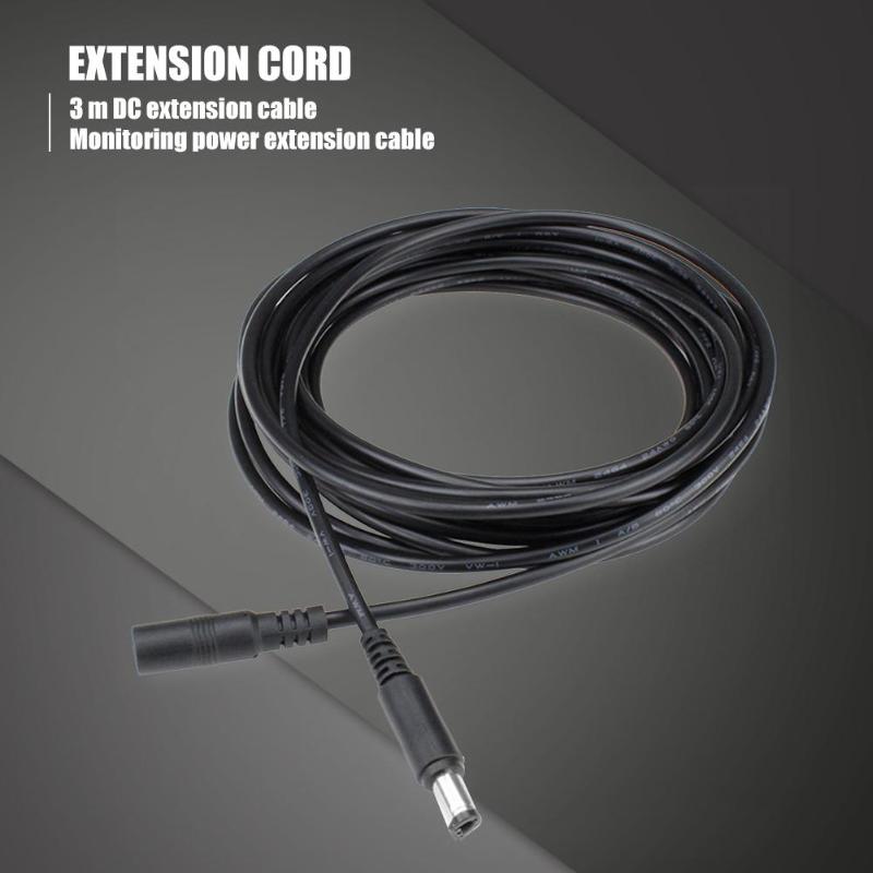 3m 12V 24V DC Power Cord 5.5x2.1mm Male to Female Adapter Extension Cable CCTV Extend Wire for Home Appliance