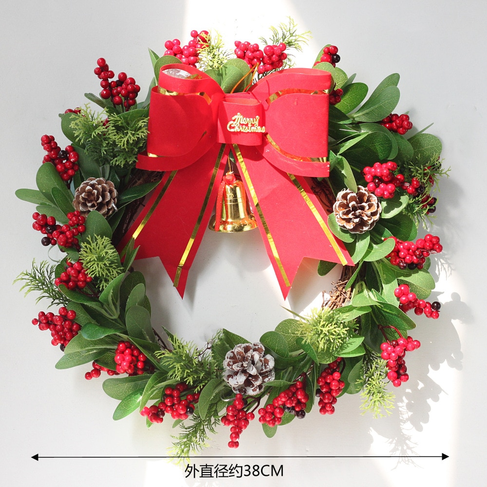 Christmas Fruit Wreath for Xmas Home Door Window Wall Hanging Decoration Christmas Wreath Pine Cone Chritmas Decorations