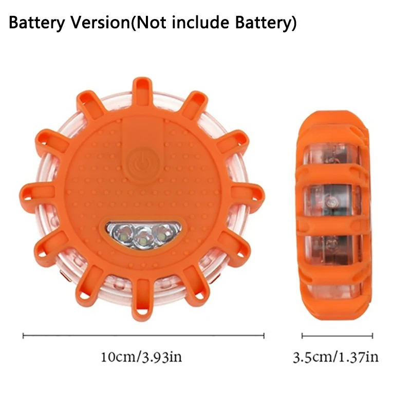 Luz de advertencia LED con batería integrada, 9 modos de seguridad, lámpara intermitente de emergencia, luz estroboscópica portátil, 1/2/3/4/6/8/10/12 Uds.: YELLOW / 11-15 W